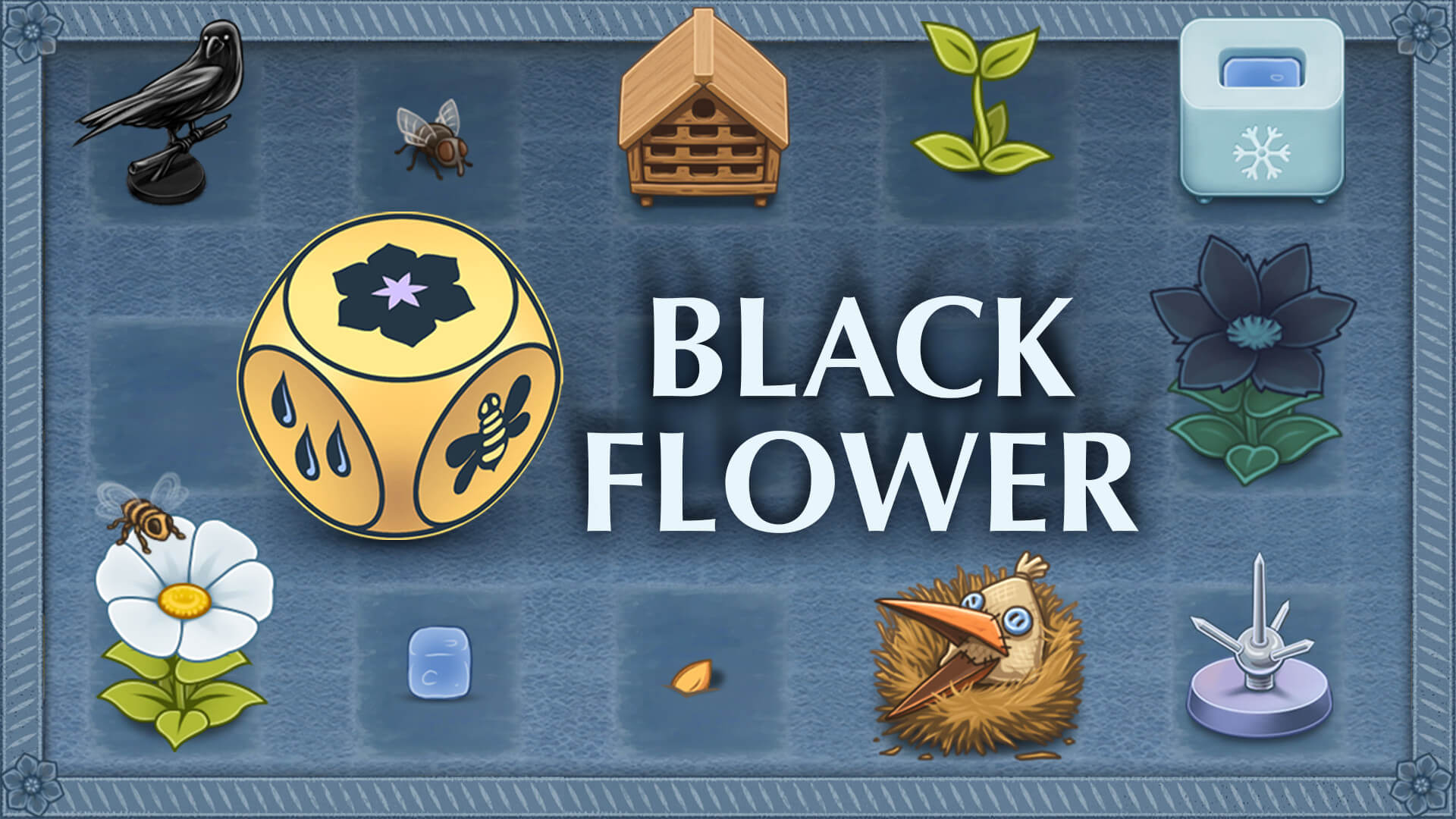 Black Flower Banner Image